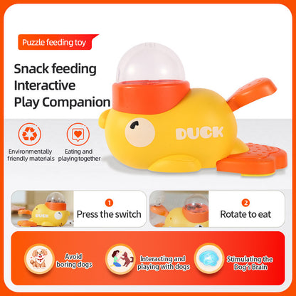 Dog Puzzle Feeder – Interactive Pet Food & Treat Dispenser, Cartoon Duck Design, Anti-Slip Automatic Feeder for Dog Training