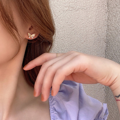 Butterfly Tassel Stud Earrings – Elegant Fairycore Long Earrings