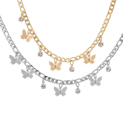 Delicate Butterfly Clavicle Necklace – Metal Pendant Jewelry