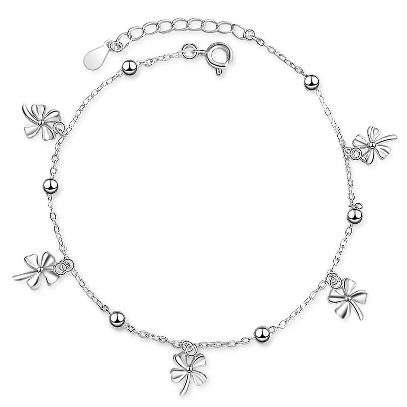 Women's Beaded Clover Anklet – Chic & Versatile Accessory
