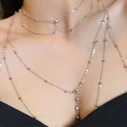 "Sexy Body Chain for Women – Bold Metal Chest Jewelry for Festival & Clubwear"