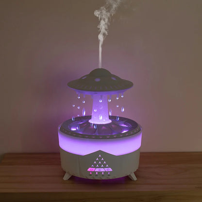 UFO Raindrop Humidifier – USB Cool Mist Aromatherapy Diffuser for Home, Office & Bedroom