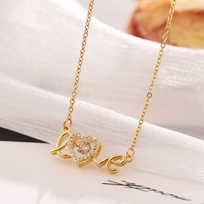 Smart Love Necklace for Women – Titanium Steel Clavicle Chain Valentine's Day Gift