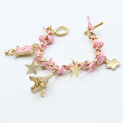 Fashion Five-Pointed Star Playing Card Bracelet