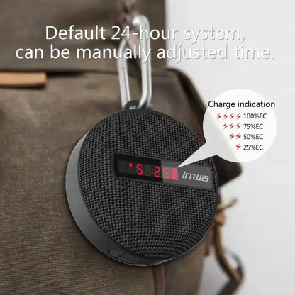 Smart LED Display Bluetooth Speaker – Portable Waterproof Wireless Cycling Speaker with Subwoofer, TF Card Support, Hands-Free Calling, and Dustproof Outdoor Design