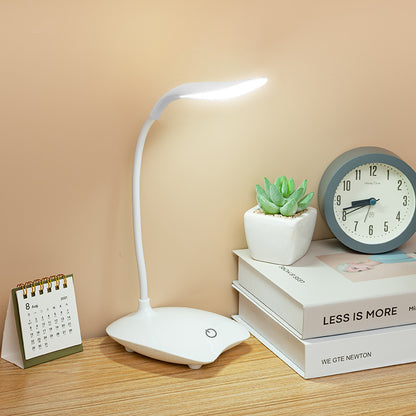 Mini Folding LED Desk Lamp – Portable Eye Protection Study Light, Adjustable Angle, Battery Powered, Ideal for Dormitory & Reading