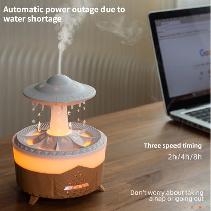 UFO Raindrop Humidifier – USB Cool Mist Aromatherapy Diffuser for Home, Office & Bedroom