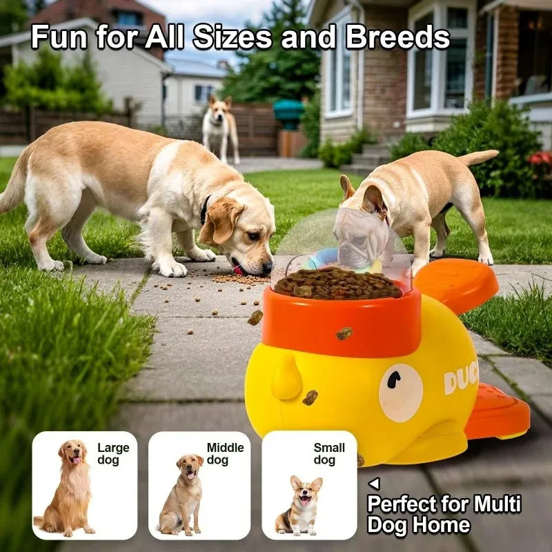 Dog Puzzle Feeder – Interactive Pet Food & Treat Dispenser, Cartoon Duck Design, Anti-Slip Automatic Feeder for Dog Training