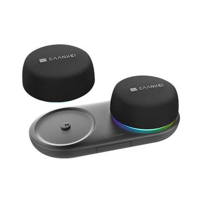 Portable Magnetic Bluetooth Speaker – Wireless TWS Stereo Subwoofer with RGB Light, Strong Bass, High Volume Surround Sound, Mobile Phone Bracket & Charging Base
