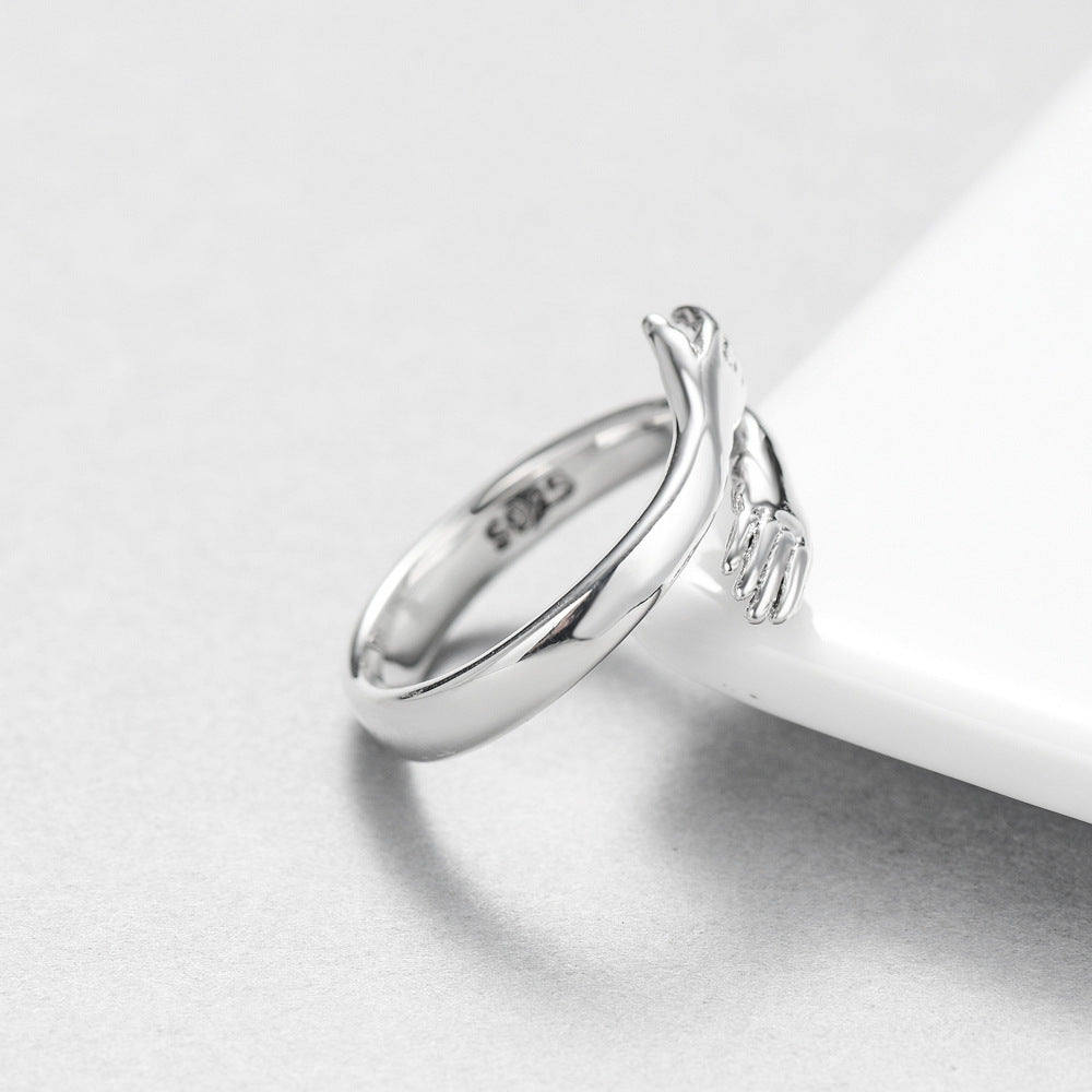 Adjustable Couple Ring – Open Band Love Ring for Lovers