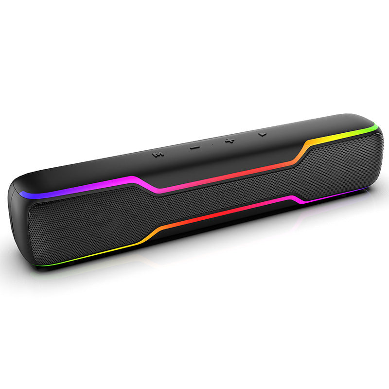 Bluetooth RGB Speaker for PC and Laptop – Wireless Soundbar with Deep Bass & Colorful LED Lights