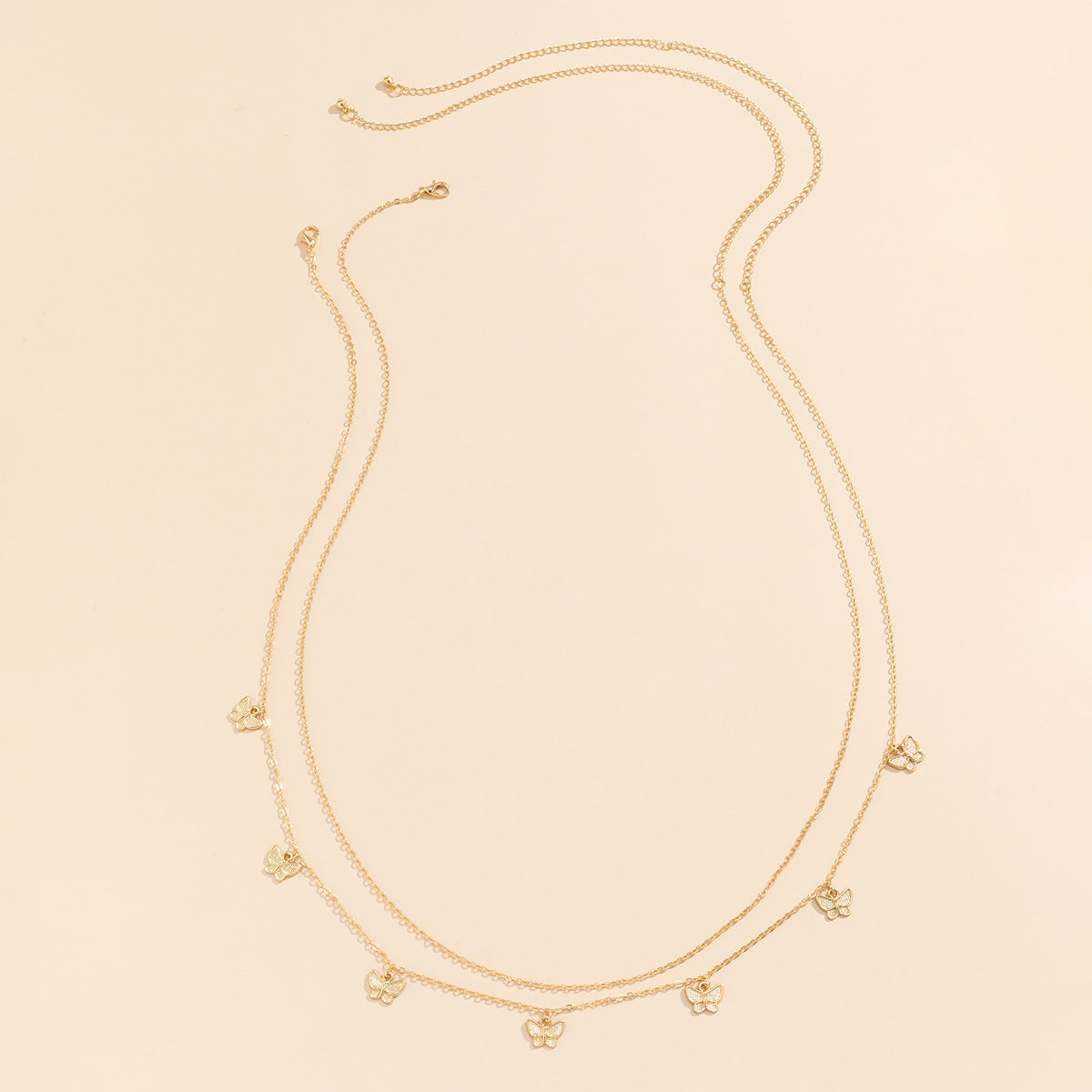 Trendy Double-Layer Butterfly Tassel Waist Chain – Hot Girl Beach & Party Jewelry for Women