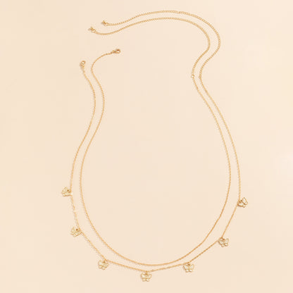Trendy Double-Layer Butterfly Tassel Waist Chain – Hot Girl Beach & Party Jewelry for Women