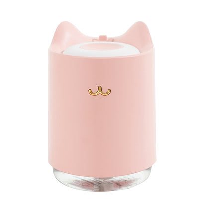 Mini USB Humidifier Night Light – Desktop Bedroom & Office Air Moisturizer, Quiet USB-Powered Column Design