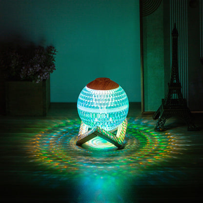 Crystal Ball USB Humidifier – Mini Silent Cool Mist Diffuser with RGB Colorful LED Lights