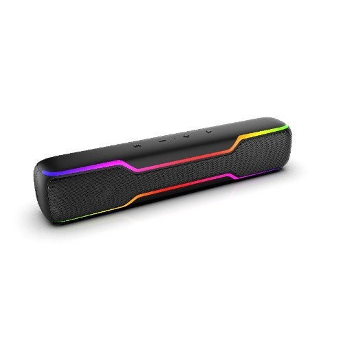 Bluetooth RGB Speaker for PC and Laptop – Wireless Soundbar with Deep Bass & Colorful LED Lights