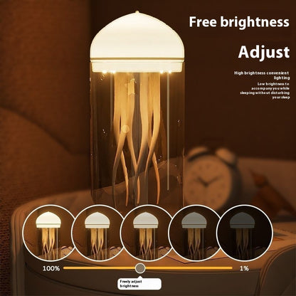 3D Floating Jellyfish Night Lamp – Creative DIY Luminous Ambience Light for Bedroom & Desk