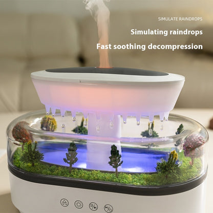 Mini Aromatherapy Humidifier – Quiet Raindrop Diffuser with White Noise for Home, Office & Yoga, Perfect Gift for Bedroom or Desk