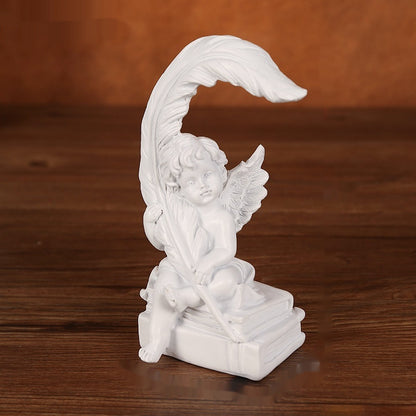 Nordic Feather Angel Decoration – Creative Resin Home & Restaurant Ornament, Sketch Model Display, Elegant Nordic-Style Home Decor