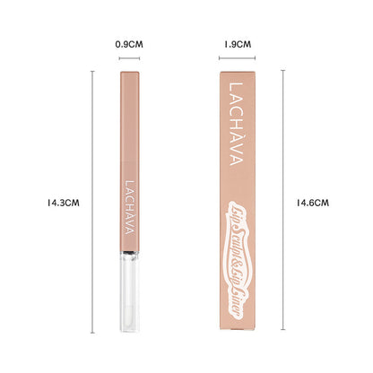 2-in-1 Matte Lip Liner and Transparent Moisturizing Lip Gloss Duo