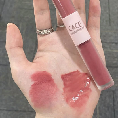 "Double-Headed Lip Lacquer – Long-Lasting & Moisturizing Liquid Lipstick with Gloss and Color in One"