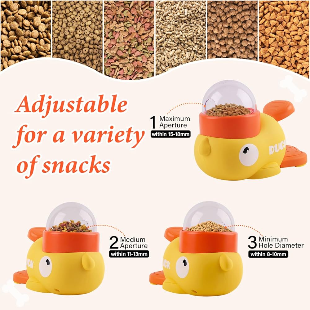Dog Puzzle Feeder – Interactive Pet Food & Treat Dispenser, Cartoon Duck Design, Anti-Slip Automatic Feeder for Dog Training