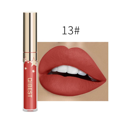 QIBEST Matte Non-Stick Lip Gloss – Long-Lasting & Waterproof
