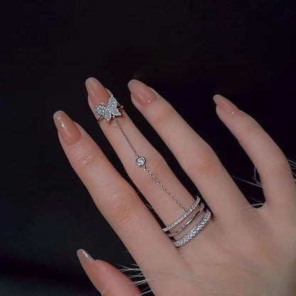 Fashion Butterfly Tassel Ring – Lightweight & Stylish Finger Jewelry