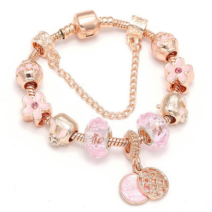 Rose Gold Geometric Love Bracelet – Fashion Jewelry for Women