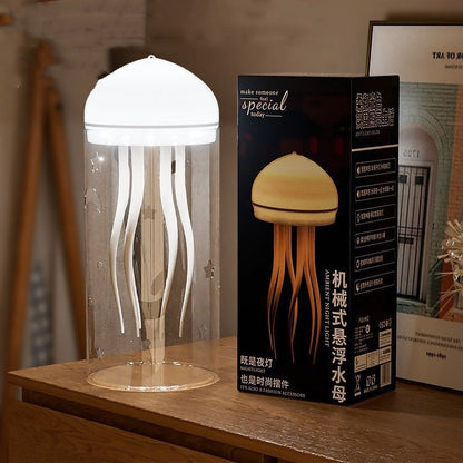 3D Floating Jellyfish Night Lamp – Creative DIY Luminous Ambience Light for Bedroom & Desk