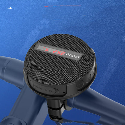 Smart LED Display Bluetooth Speaker – Portable Waterproof Wireless Cycling Speaker with Subwoofer, TF Card Support, Hands-Free Calling, and Dustproof Outdoor Design