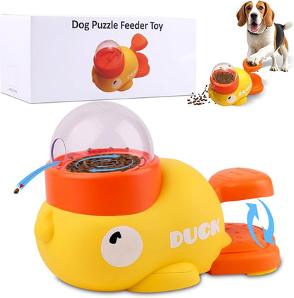 Dog Puzzle Feeder – Interactive Pet Food & Treat Dispenser, Cartoon Duck Design, Anti-Slip Automatic Feeder for Dog Training