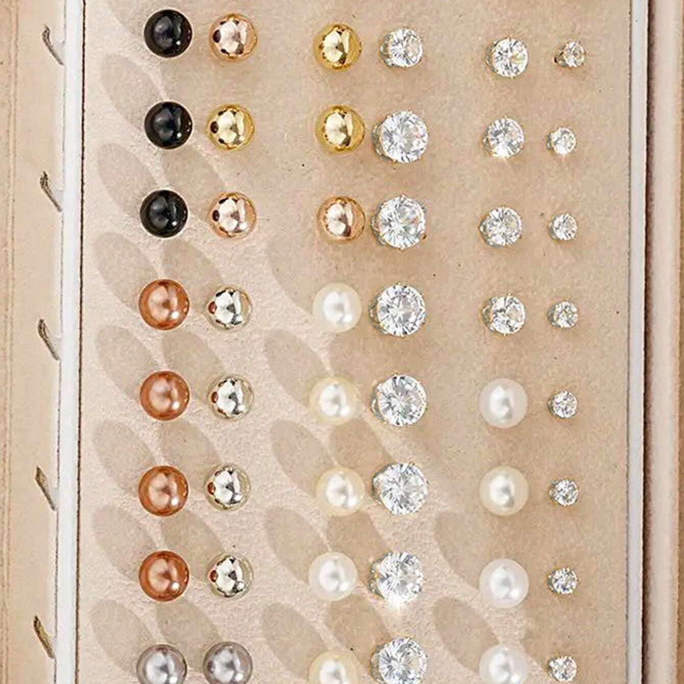 08-Piece Pearl Earrings Set – Creative All-Match Fashion Jewelry (No Box)