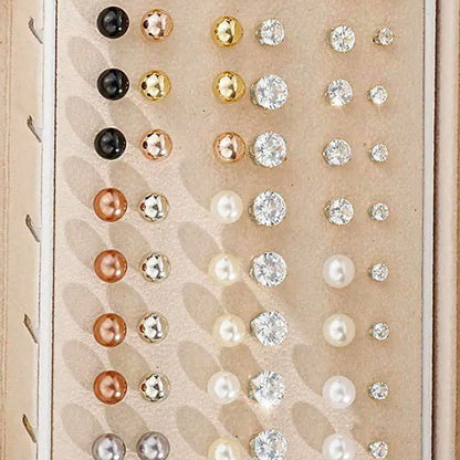08-Piece Pearl Earrings Set – Creative All-Match Fashion Jewelry (No Box)