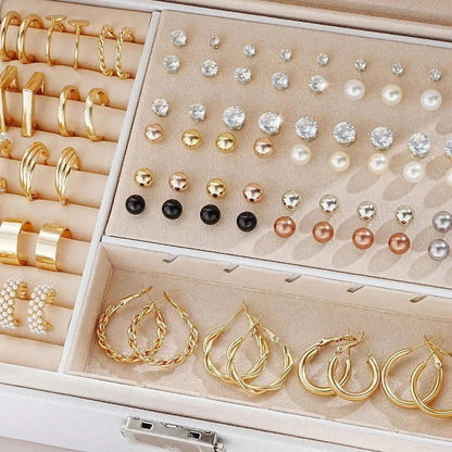 08-Piece Pearl Earrings Set – Creative All-Match Fashion Jewelry (No Box)