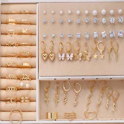 08-Piece Pearl Earrings Set – Creative All-Match Fashion Jewelry (No Box)