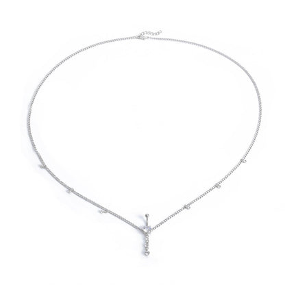 Sexy Rhinestone Belly Button Waist Chain – Dangle Navel Piercing Body Jewelry for Women