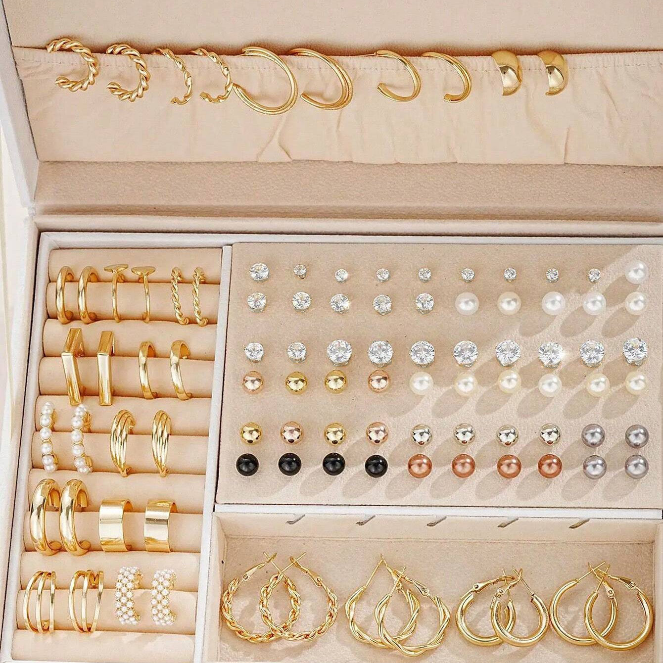 08-Piece Pearl Earrings Set – Creative All-Match Fashion Jewelry (No Box)