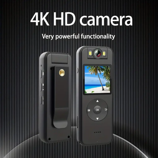 4K WiFi Outdoor Sports Action Camera – 180° Rotating Lens, Magnetic Clip, Wireless Recording & Waterproof Design for Cycling, Driving, and Motorcycle Riding