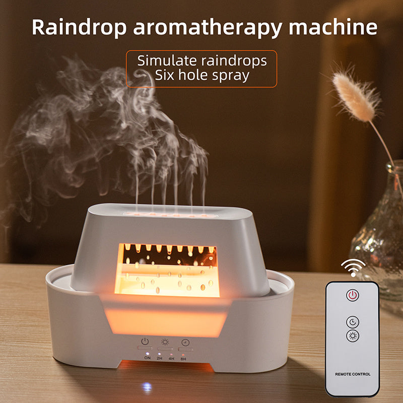 Rain Drop Ultrasonic Humidifier โ 300ml Cool Mist Aroma Diffuser with Remote Control for Home & Office