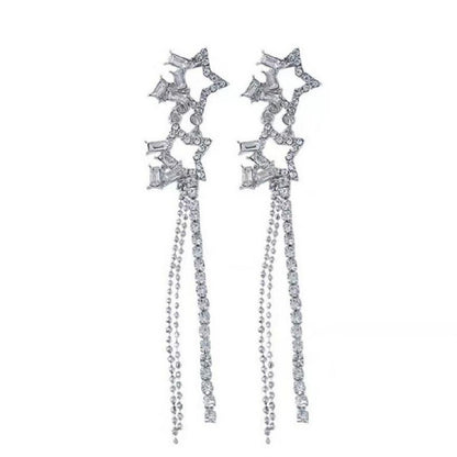XINGX Elegant Water Drop Tassel Earrings – Minimalist Chic Jewelry