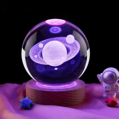 Creative Crystal Ball Night Lamp – Bedside & Home Decoration