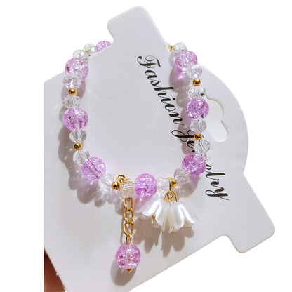 Simple Colorful Glaze Lily Bracelet – Trendy & All-Match Design