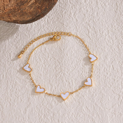 Stainless Steel Dripping Heart Love Bracelet – Romantic Valentine's Day Gift
