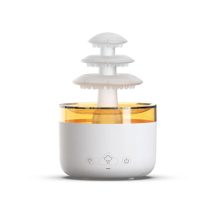 Cloud Rain USB Air Humidifier – Essential Oil Diffuser with Colorful LED Lights, Ultra-Quiet Mist for Home & Office