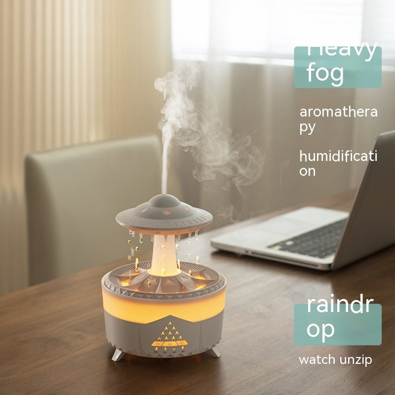 UFO Raindrop Humidifier – USB Cool Mist Aromatherapy Diffuser for Home, Office & Bedroom
