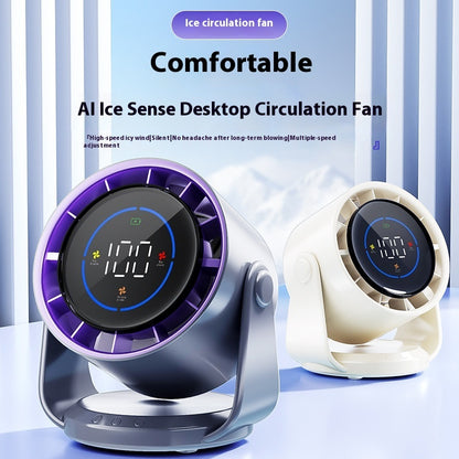 Portable USB Desk Fan with Adjustable Speed & Digital Display | High-Speed Cooling Fan for Office, Home, and Indoor Use