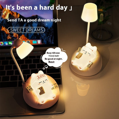 Rechargeable Cat Night Light – Cute Cartoon LED Table Lamp, USB Charging, Soft Glow for Bedroom & Holiday Gift