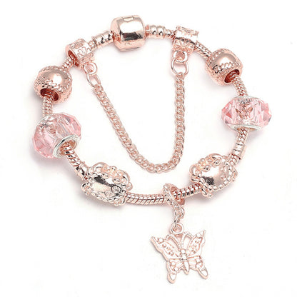 Rose Gold Geometric Love Bracelet – Fashion Jewelry for Women