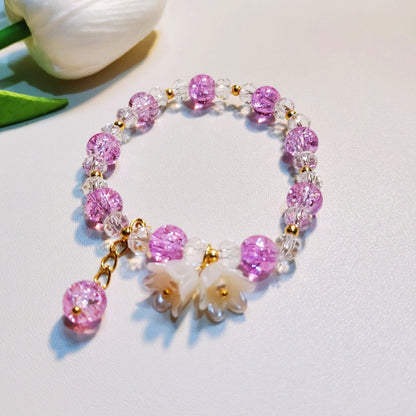 Simple Colorful Glaze Lily Bracelet – Trendy & All-Match Design
